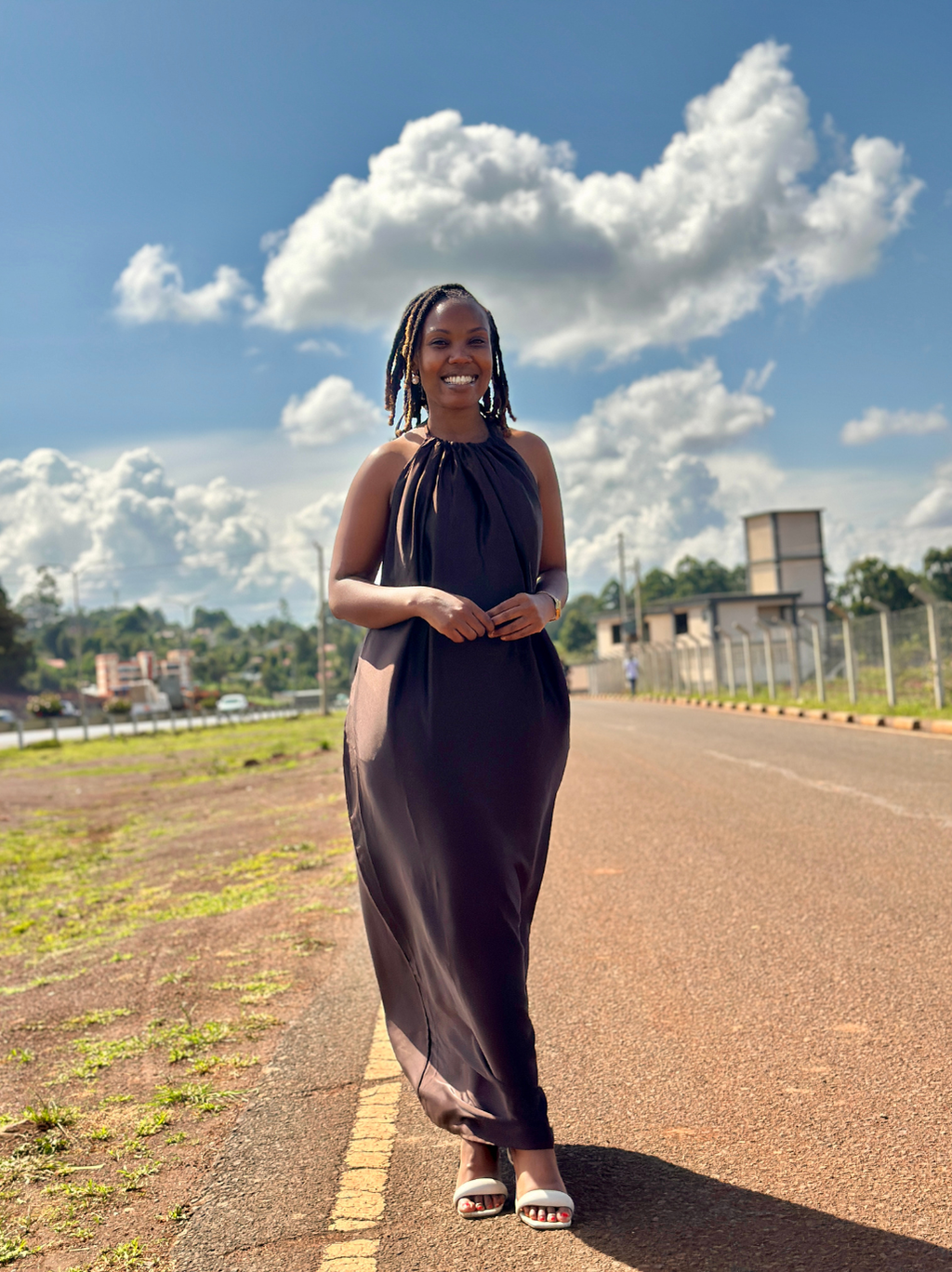 Chocolate Brown Backless Dress
